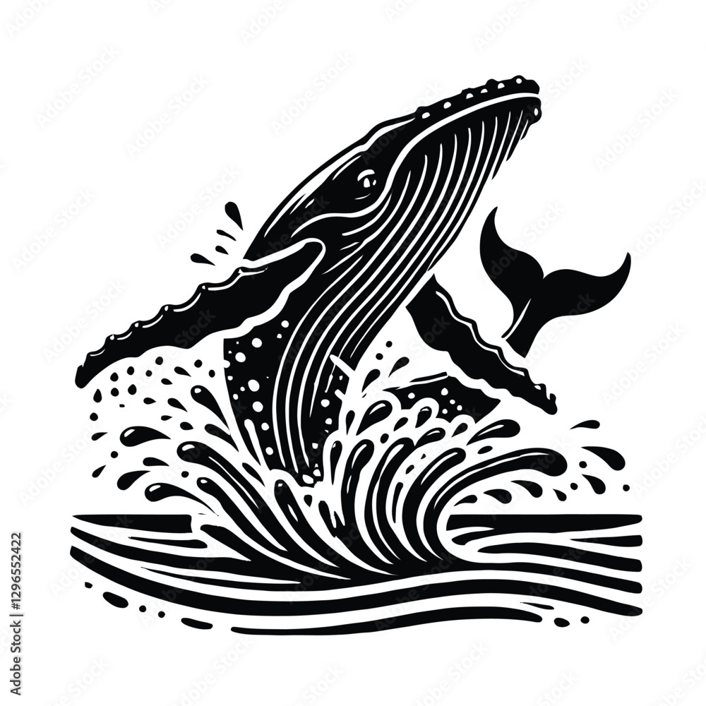 Fototapeta premium Whale Breaching