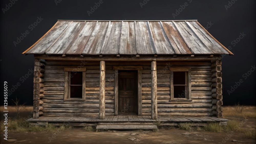 a rustic, old wooden cabin standing in a rural setting, evoking a sense of history and simplicity a rustic, old wooden cabin standing in a rural setting, evoking a sense of history and simplicity