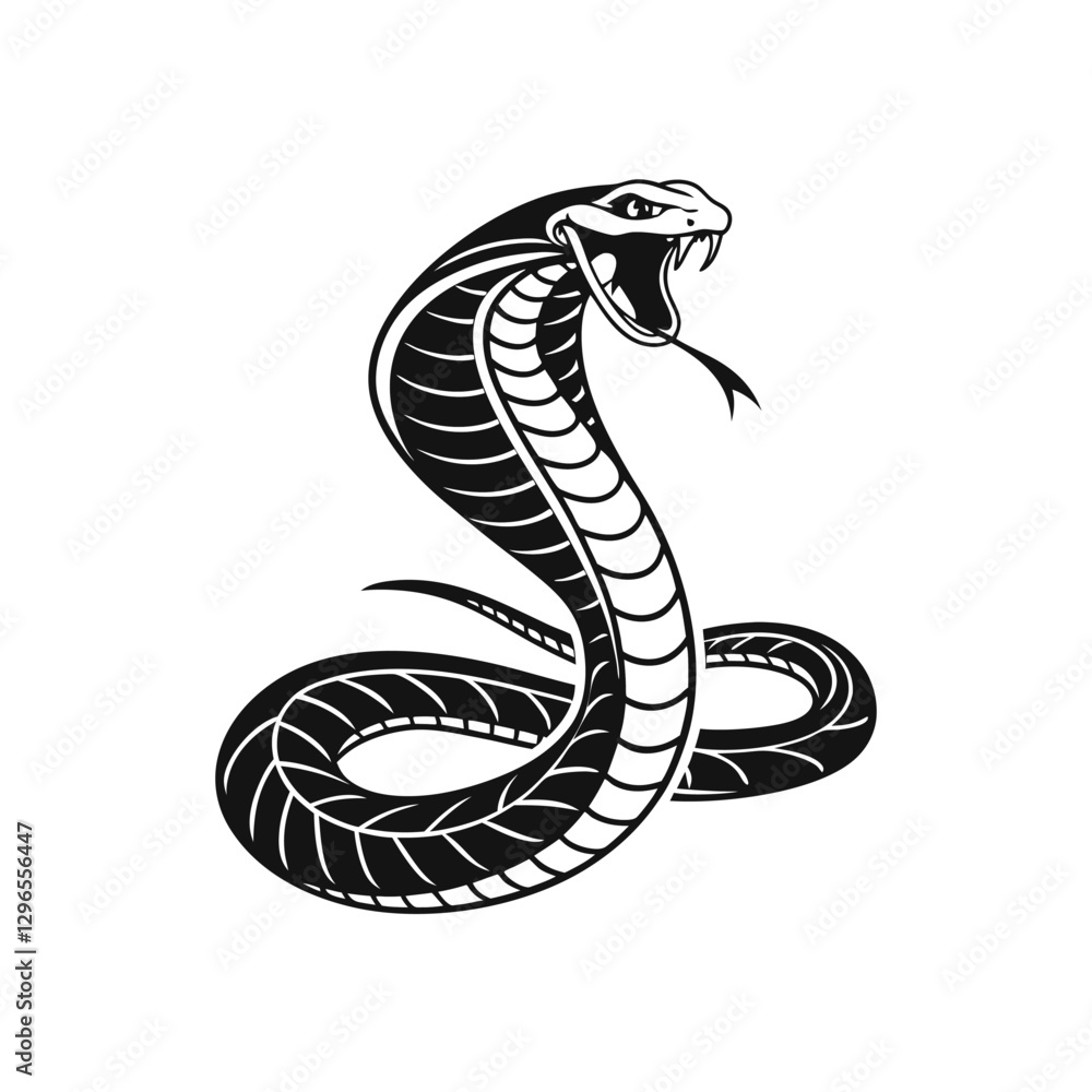 Fototapeta premium vector illustration of a cartoon snake