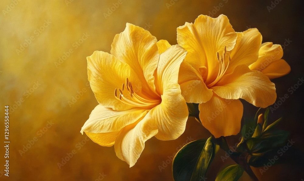 Beautiful yellow flower in full bloom, symbolizing the beauty of spring and new beginnings. Beautiful yellow flower in full bloom, symbolizing the beauty of spring and new beginnings.
