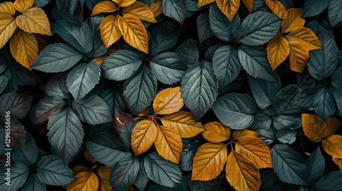 Wallpaper Mural Vibrant Green and Yellow Leaves Texture for Nature Backgrounds Torontodigital.ca