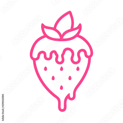 Chocolate dipped strawberry icon 
