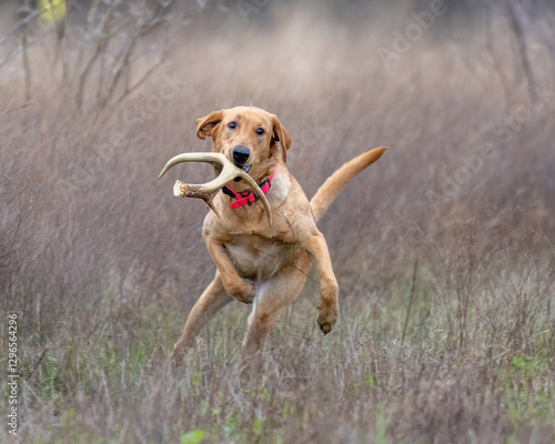 Photography Labrador retriever shed antler hunting