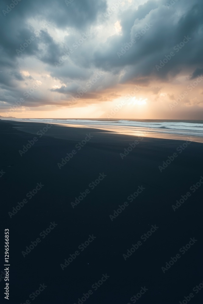 Fototapeta premium Art photograph of a sand beach and waves