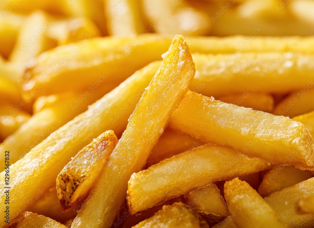 Close-up of French fries with detailed texture, high-resolution photography, stock photo, high quality. Close-up of French fries with detailed texture, high-resolution photography, stock photo, high quality.