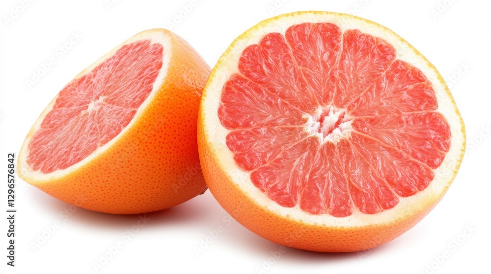 Freshly cut grapefruit showcasing juicy, vibrant segments, perfect for health-related content, cooking blogs, or nutrition guides emphasizing the benefits of citrus fruits, Freshly cut grapefruit showcasing juicy, vibrant segments, perfect for health-related content, cooking blogs, or nutrition guides emphasizing the benefits of citrus fruits,