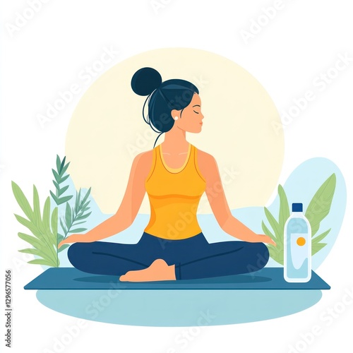 Wallpaper Mural Yoga and Hydration Torontodigital.ca