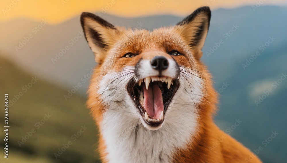 Fototapeta premium close up of fox face 