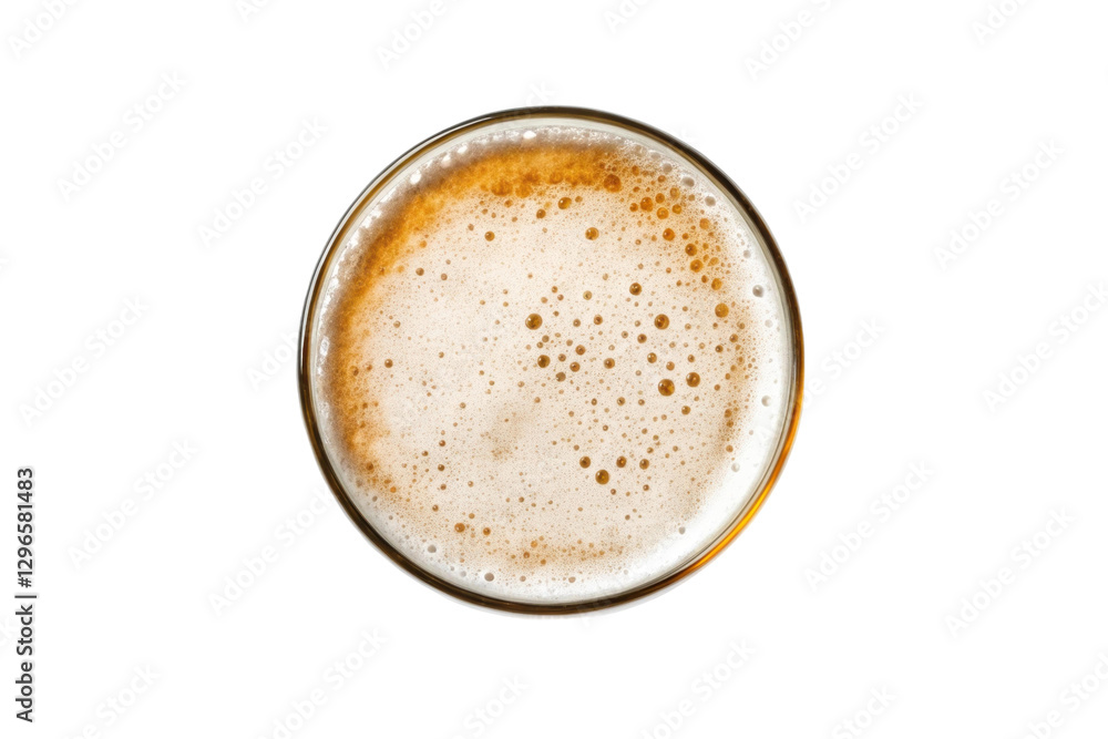 Refreshing golden beer with creamy froth served in a glass, perfect for summer gatherings or casual celebrations, cut out Refreshing golden beer with creamy froth served in a glass, perfect for summer gatherings or casual celebrations, cut out