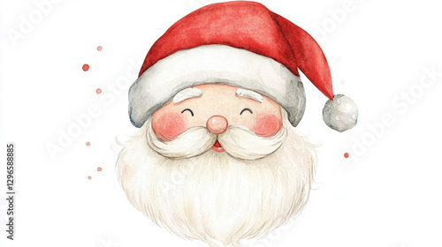 Watercolor painting of Santa Claus