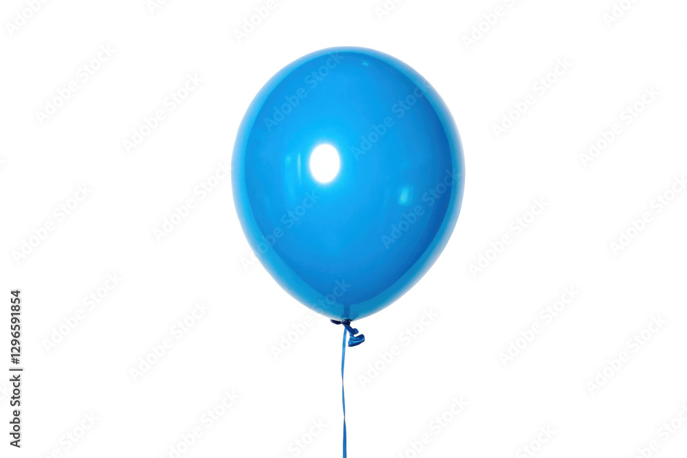 Bright blue balloon for festive occasions like parties and celebrations suitable for decorations and events throughout the year, cut out Bright blue balloon for festive occasions like parties and celebrations suitable for decorations and events throughout the year, cut out