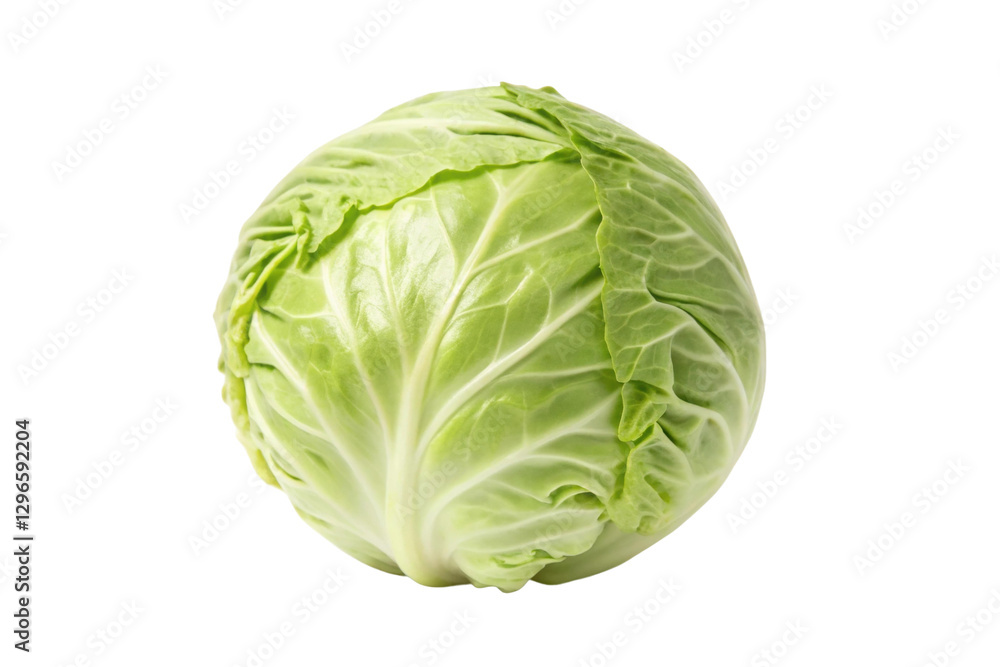 Fresh green cabbage for culinary uses in salads, soups, and stir-fries with vibrant texture and color ready for meal preparation, cut out Fresh green cabbage for culinary uses in salads, soups, and stir-fries with vibrant texture and color ready for meal preparation, cut out
