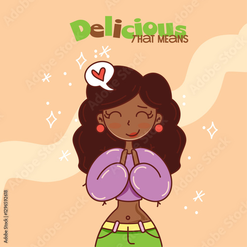 Cute girl illustration 
