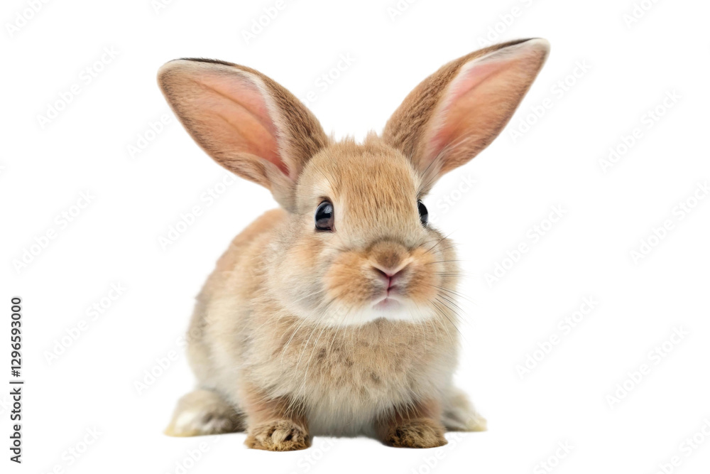 Cute fluffy rabbit sitting quietly on a clean surface in a bright, well-lit environment showcasing its adorable features, cut out Cute fluffy rabbit sitting quietly on a clean surface in a bright, well-lit environment showcasing its adorable features, cut out