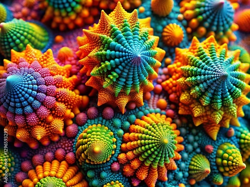 Wallpaper Mural Macro Photography: Radical & Exponential Forms in Mathematics – Abstract Colorful Shapes Torontodigital.ca