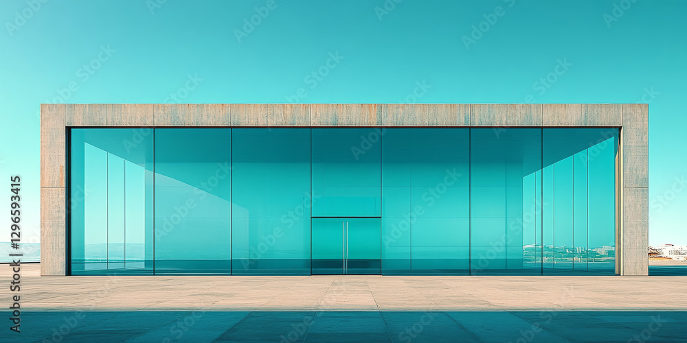Obraz premium Modern Building with Glass Walls