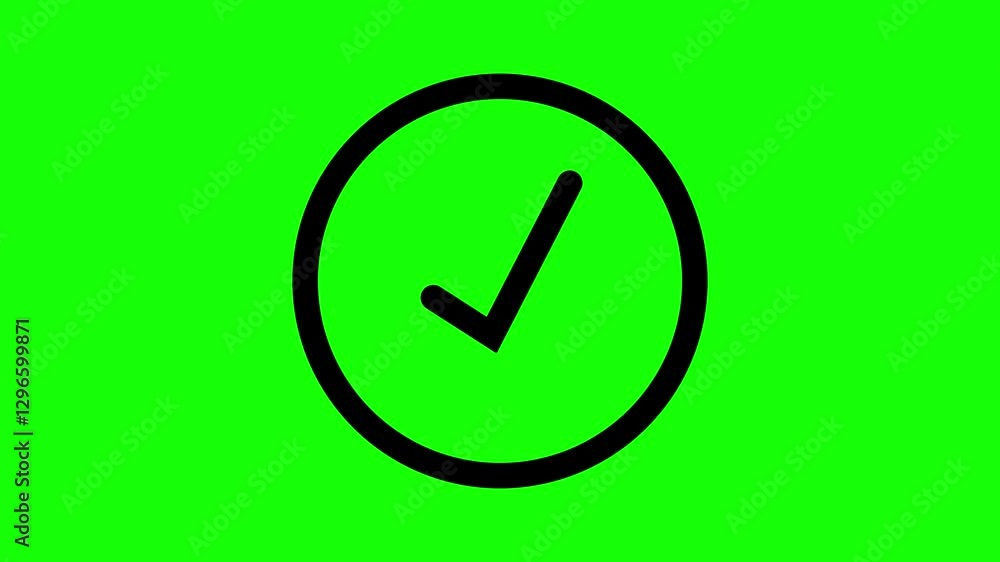 Animation of Check Mark Sign. 4k Motion Graphics. Sign on Black Background Animation of Check Mark Sign. 4k Motion Graphics. Sign on Black Background