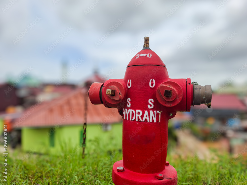 fire hydrants in residential areas. fire safety concept fire hydrants in residential areas. fire safety concept