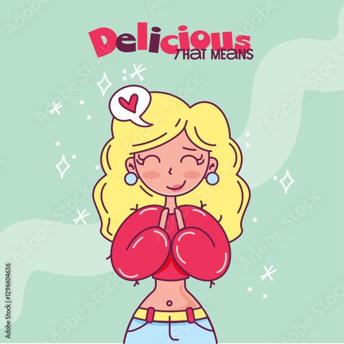 Cute girl illustration 