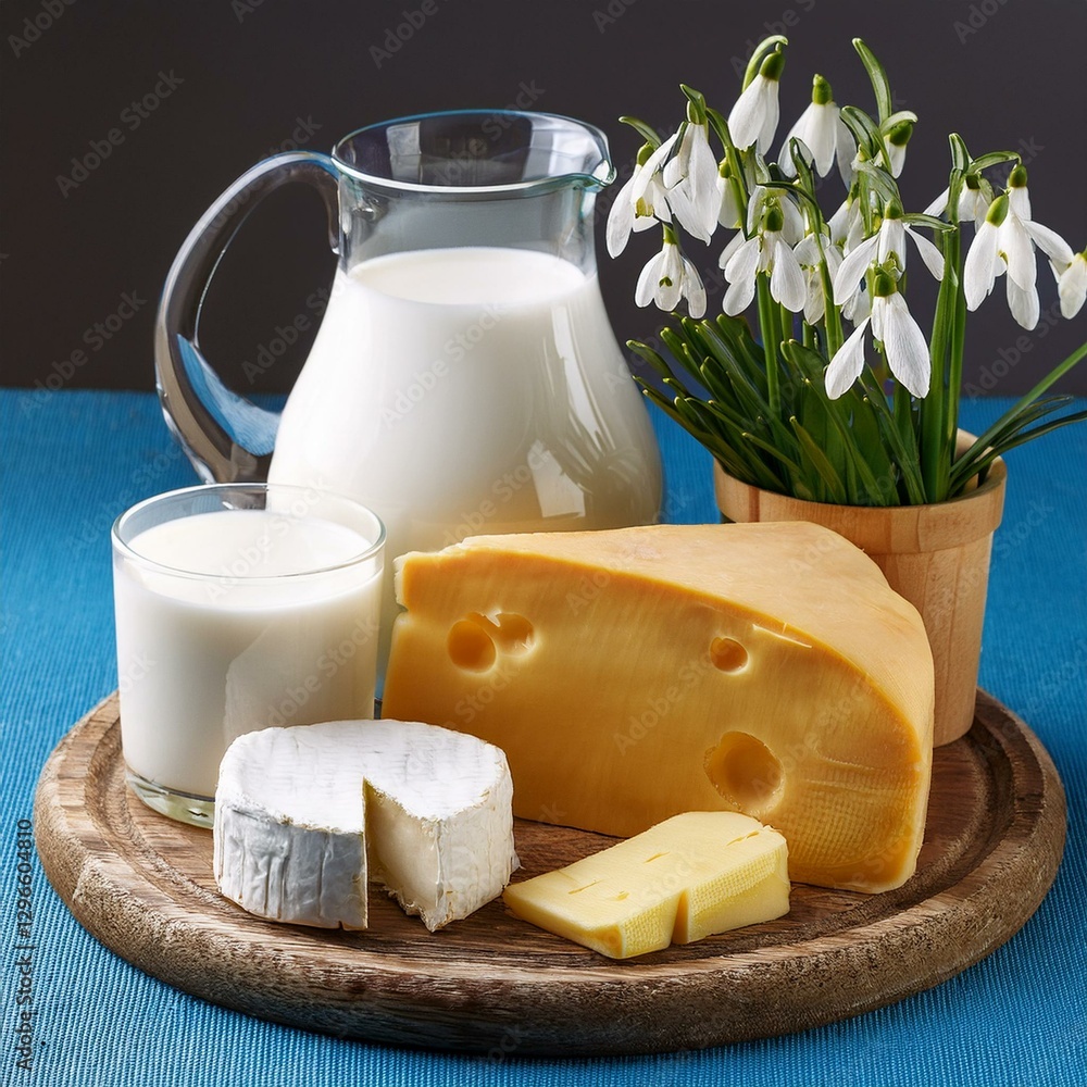 Milk and cheeses