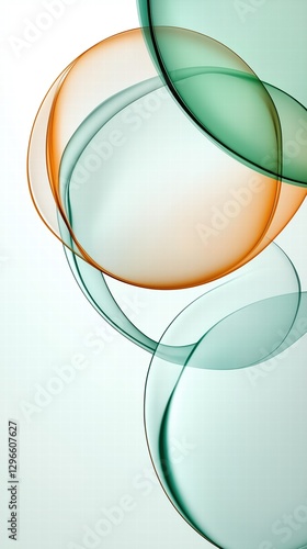 glass and Liquid matte abstract wave. 3d rendering illustratiuon.