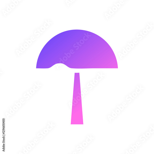 Abstract Gradient Mushroom Simple Icon Design