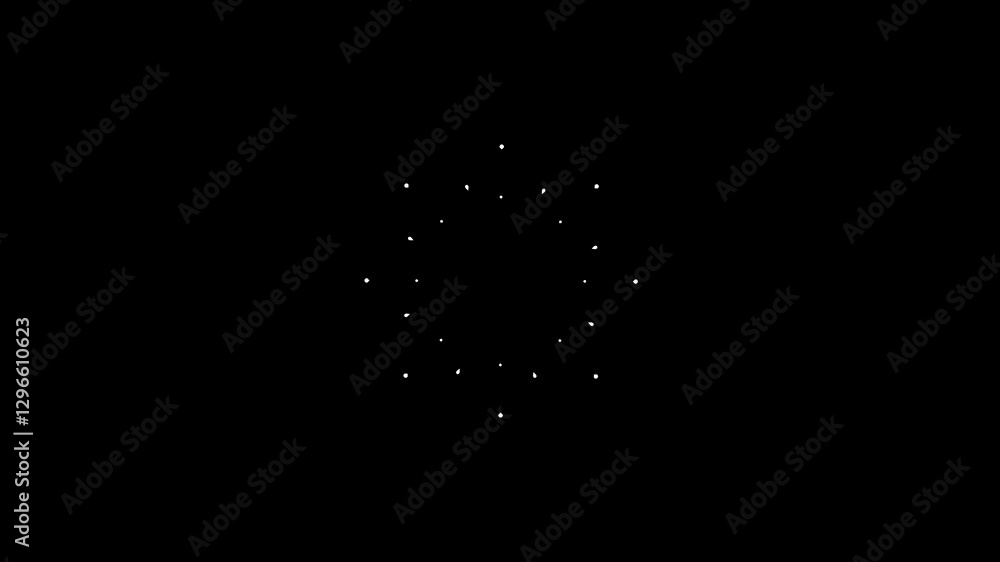 Circle Burst Explosions, Shiny Motion Graphics on Black Background Circle Burst Explosions, Shiny Motion Graphics on Black Background