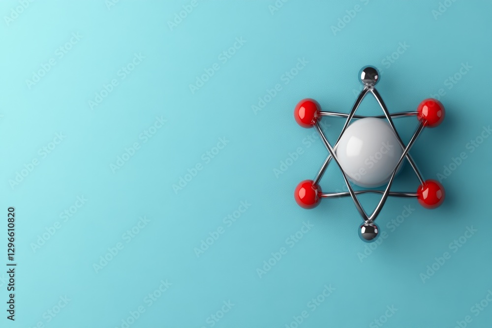 Obraz premium A minimalist vector icon of a zinc atom with a simple modern design