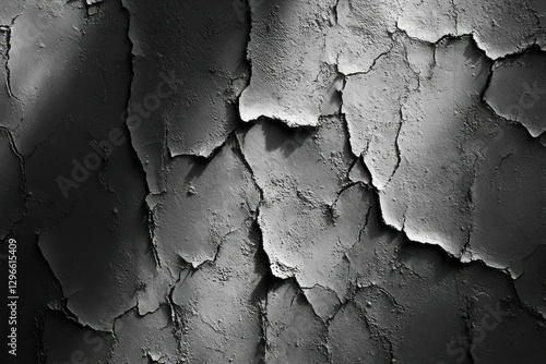 Obraz na płótnie Cracked Concrete Texture: Abstract Gray Background w salonie