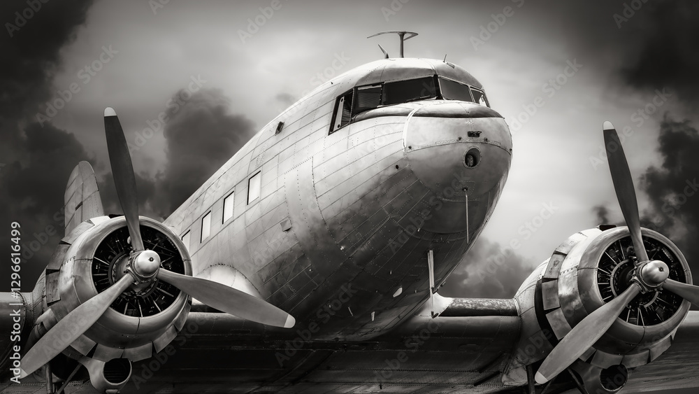 front view of an historical aircraft