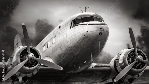 Obraz na płótnie front view of an historical aircraft w salonie
