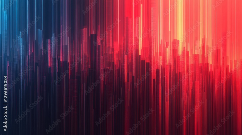 Abstract city skyline with vibrant colors. Digital art background for graphic design Abstract city skyline with vibrant colors. Digital art background for graphic design