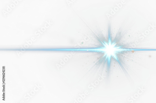 Blue light Bright Lens Flare Effect Isolate on Transparent Background, cutout, png