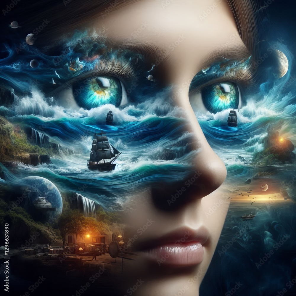 Fototapeta premium Eyes-Oceans 