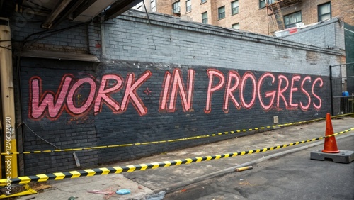A vibrant mural displaying the phrase 