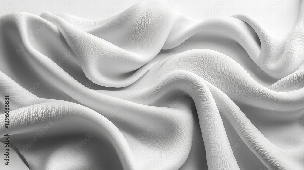 Obraz premium A piece of pure white fabric displaying its soft texture and versatile nature for various uses
