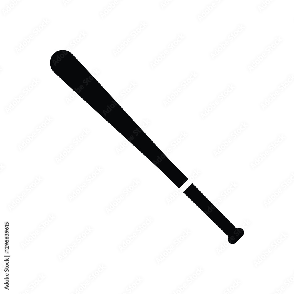 Baseball bat silhouette vector design isolated on a white background Baseball bat silhouette vector design isolated on a white background