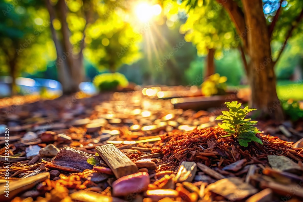 Miniature Garden Landscape: Wood Chip Mulch & Tree Bark Ground Cover Miniature Garden Landscape: Wood Chip Mulch & Tree Bark Ground Cover