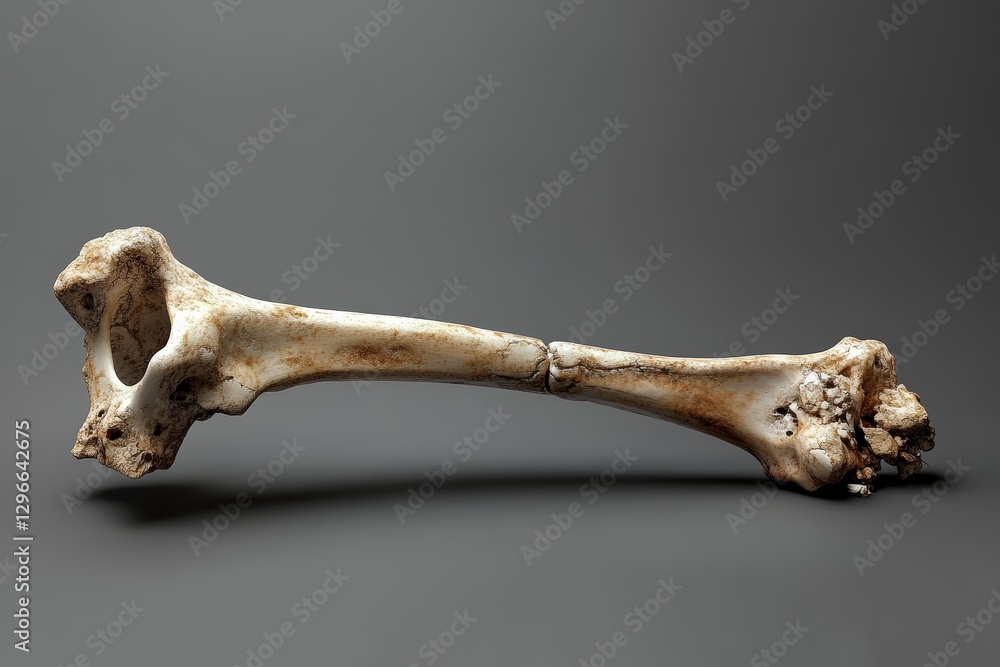 Detailed View of Splintered Radius and Ulna Illustrating Bone Damage With Textured Surface and Irregularities, Showcasing the Impact of Trauma on Skeletal Structure in a Clinical Setting Detailed View of Splintered Radius and Ulna Illustrating Bone Damage With Textured Surface and Irregularities, Showcasing the Impact of Trauma on Skeletal Structure in a Clinical Setting