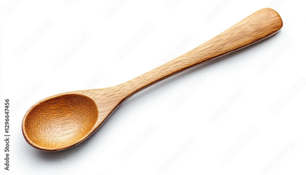 Wooden Spoon on White Background for Kitchen and Cooking Use Wooden Spoon on White Background for Kitchen and Cooking Use