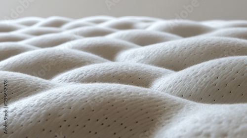 Close-up textured mattress surface, bedroom, soft, comfort, advertising