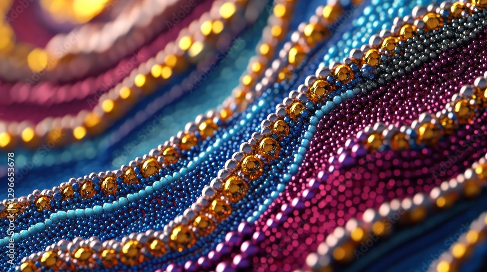 Intricate Beadwork with Soft Focus Background Intricate Beadwork with Soft Focus Background