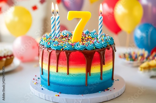 7 year old happy birthday cake 
