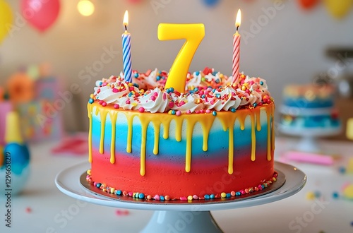7 year old happy birthday cake 