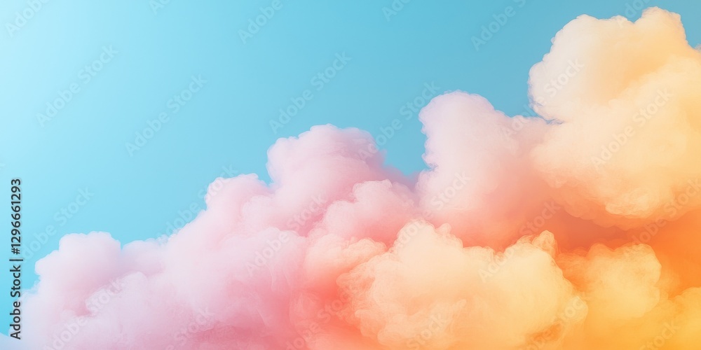 Colorful sunrise clouds open sky nature tranquil atmosphere wide angle view serenity concept Colorful sunrise clouds open sky nature tranquil atmosphere wide angle view serenity concept