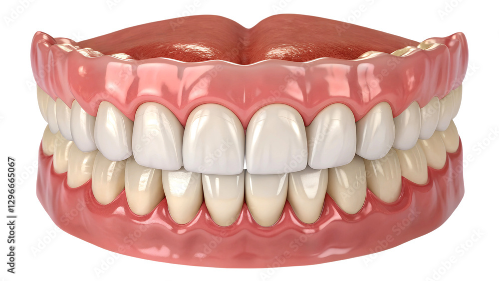 Obraz premium The jaw slightly open revealing both upper and lower teeth with a natural bite alignment PNG file download