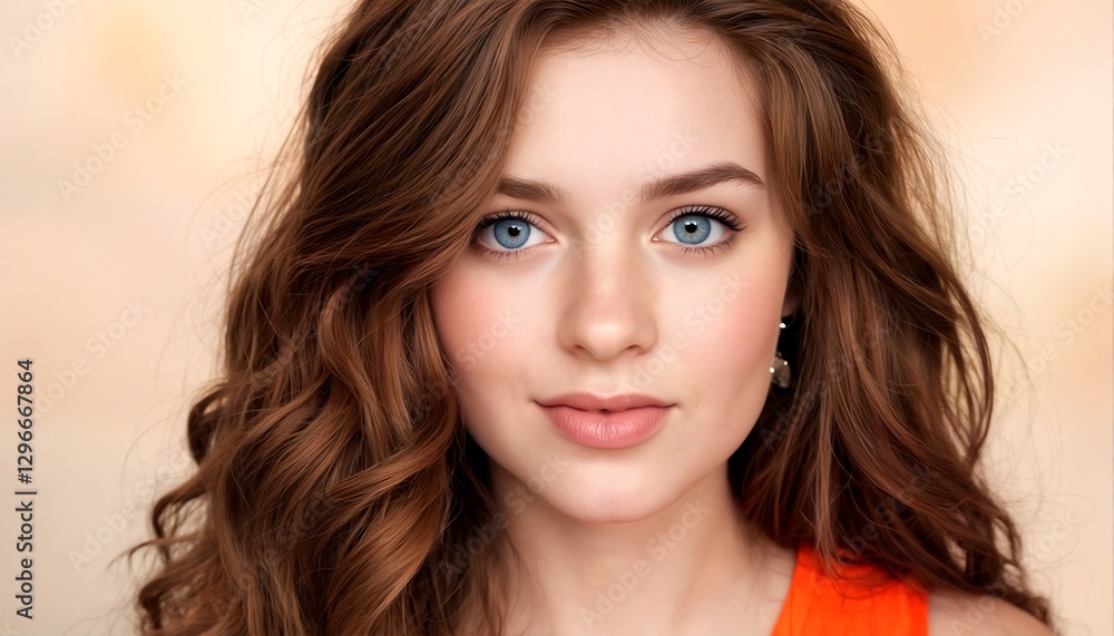 A close-up of two women with fair skin and blue eyes. A close-up of two women with fair skin and blue eyes.