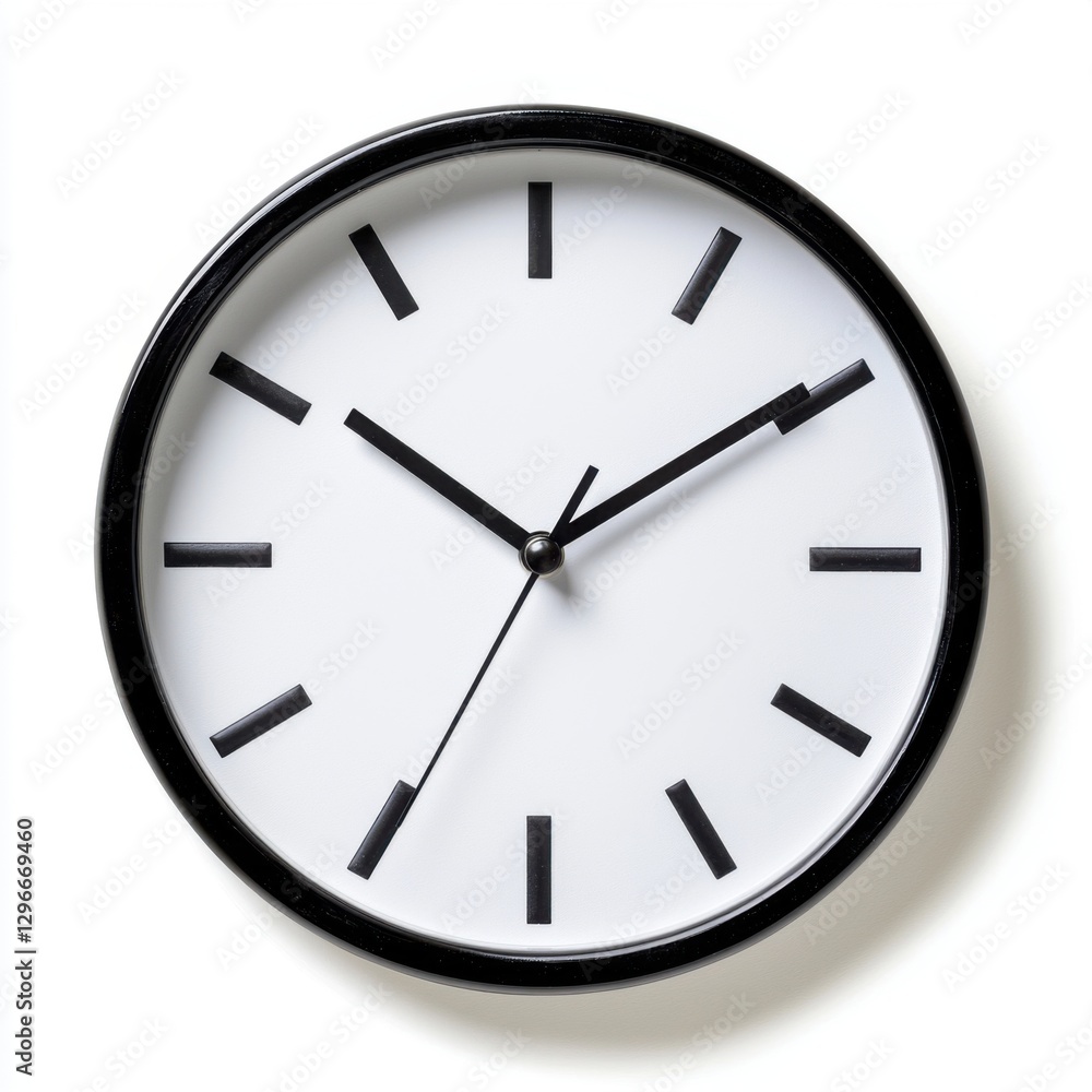 Minimalist Wall Clock with Black Frame and Simple Design Minimalist Wall Clock with Black Frame and Simple Design
