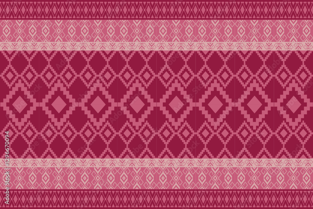 Geometric, seamless,pixel traditional ethnic, thai pattern, fabric pattern for textiles, rugs, wallpaper, clothing, sarong, batik, wrapping, embroidery, print, background, cover, illustration, vector. Geometric, seamless,pixel traditional ethnic, thai pattern, fabric pattern for textiles, rugs, wallpaper, clothing, sarong, batik, wrapping, embroidery, print, background, cover, illustration, vector.