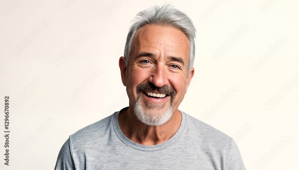 Portrait of an older man with grey hair. Portrait of an older man with grey hair.